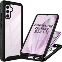 Coque Intégrale pour Samsung Galaxy S23 FE Antichoc Transparent 360 noir mat