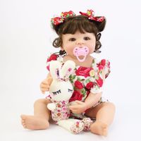 55cm Silicone corps Reborn bébé poupée jouet pour fille vinyle nouveau-né princesse bébés Bebe baigner accompagnant jouet