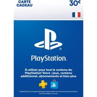 Carte cadeau numérique de 30€ à utiliser sur le PlayStation Store