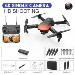 DRONE Sac 4K-Orange EfruitE88 Pro Mini Drone, 4K, Caméra