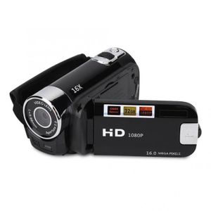 CAMÉSCOPE NUMÉRIQUE Noir-Caméscope numérique 720P Full HD 16MP, caméra