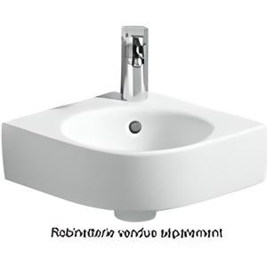 LAVE-MAIN Lave-mains d'angle compact en céramique blanche ALLIA Prima Style