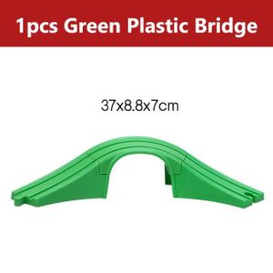 GARAGE - BATIMENT Pont en plastique vert - Jouet De Voie De Train En Bois - Accessoires De Voie De Chemin De Fer En Bois