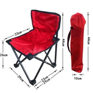 CHAISE DE CAMPING Taille 1 rouge - Chaise Pliante Portable Ultralégè