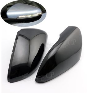 MIROIR DE SÉCURITÉ Noir brillant - 2PCS Side Car Mirror Covers Caps f