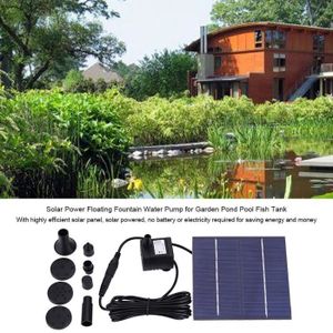 FONTAINE DE JARDIN Pompe solaire de fontaine - Pompe à eau flottante de fontaine d'énergie solaire pour l'aquarium de piscine de bassin de jardin