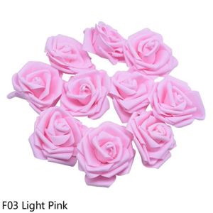 FLEUR ARTIFICIELLE 8cm - F03 rose clair - Grandes roses sans tige en 
