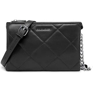 POCHETTE David Jones - Pochette Soirée Matelassé - Sac Bandoulière Cuir PU Femme - Noir