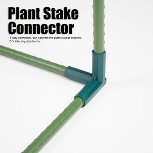 MUR VÉGÉTAL STABILISÉ 8 pièces 3 voies connecteurs de support de plante en plastique piquet d'escalade de jardin