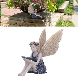 STATUE - STATUETTE Drfeify statue de fée de tournesol de jardin Drfei
