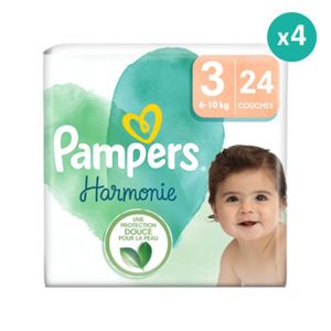 COUCHE Couches Harmonie Taille 3 - Pampers - 24 Langes - Blanc - Mixte - Oui - Gamme Harmonie - Paquet
