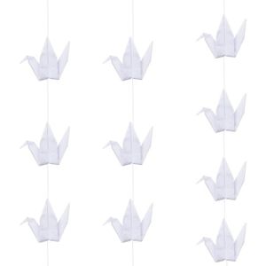 JEU DE ORIGAMI Grues en papier origami faites à la main pour décoration de fête de mariage - SSS - Blanc - Lot de 100