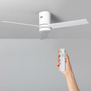 VENTILATEUR DE PLAFOND TECHBREY Ventilateur de plafond blanc Tydir 132cm 