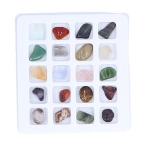 Qiilu Collection de roches pour enfants 20 Sortes Ornement de Pierres  Précieuses en Cristal Décoration Feng Shui Méditation