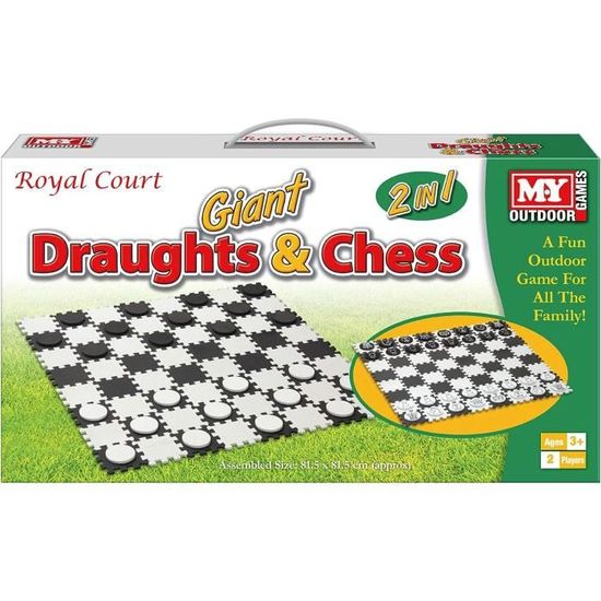 Jeu D'échecs Géant De Jardin – 2 Pieds De Haut, Pièces Staunton, Imperméable, Durable, Résistant UV