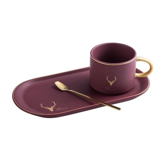 Lot De 6 Tasses à Café Élégantes En Céramique Avec Soucoupes - Coffret Cadeau, Couleurs Pastel, 105 Ml, Design Géométrique Moderne