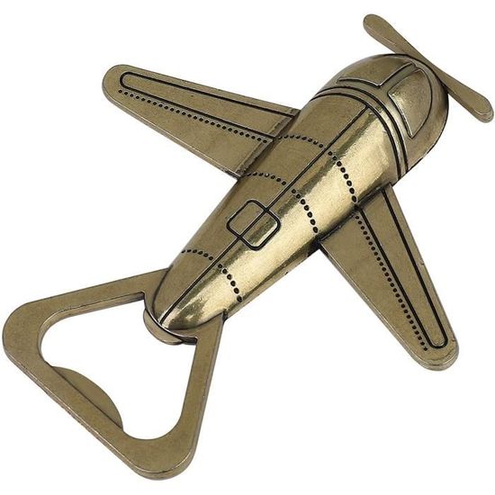 Ouvre-Bouteille Avion Antique Dans Coffret Cadeau - Idéal Mariage, Anniversaire, Pilote