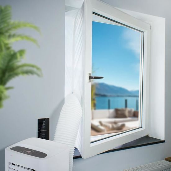 Joint Fenêtre Climatiseur Mobile Loviga - 400cm, Étanche - Pour Fenêtres Battantes/Manivelle/Puits De Lumière
