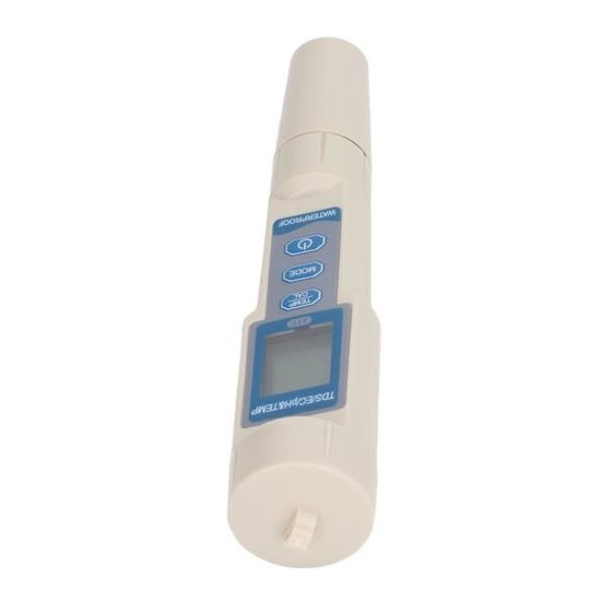 Testeur PH/TDS/Température 3-en-1 - Précision 0.01 - Étanche IP67 - Pour Eau, Aquarium, Piscine - Avec Étalonnage