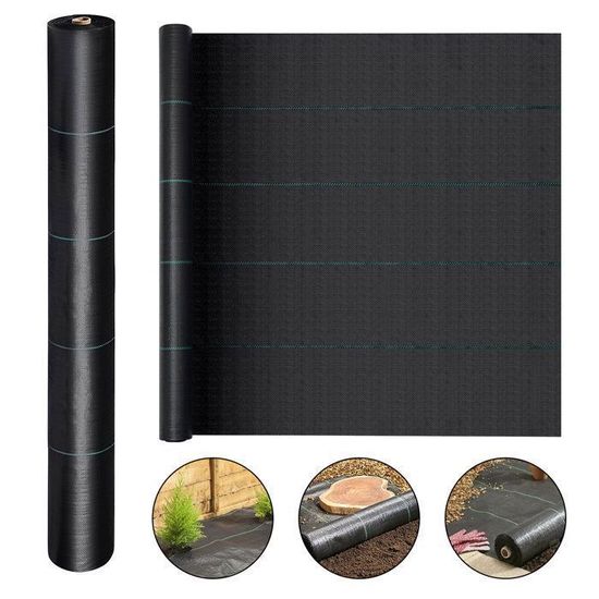 Bâche Anti Mauvaise Herbe Toile Anti-Mauvaises Herbes Résistante Aux UV Pour Terrasse, Jardin Bache Anti Herbe