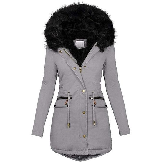 Manteau Hiver Decathlon Femme Manteau Stand UR Pour Femme, Veste D'Hiver Longue à Capuche Avec Un Manteau Hiver Femme Long