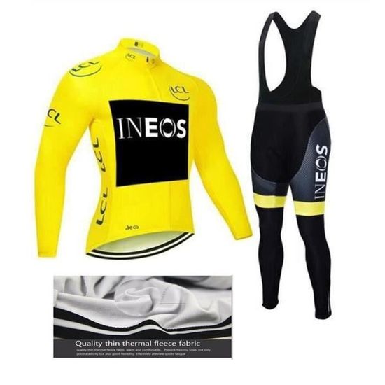 Pantalon De Cyclisme Hiver WOSAWE Polaire Thermique Coupe-vent - Homme, Noir, Avec Bandes Réfléchissantes