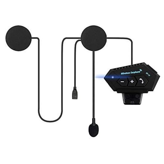 OBEST Intercom Moto Duo Étanche Bluetooth 5.1 pour 6 Personnes,2 Voies  Bluetooth Communication System Casque,Kit Main Libre Moto,Réduire Le Bruit  DSP