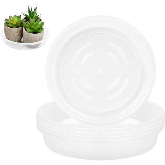 Protection Sol Plantes Soucoupes Pots De Fleurs Lot De 30 - Plastique Transparent 15/20/25cm Pour Intérieur Et Extérieur Soucoupe Pot Fleurs