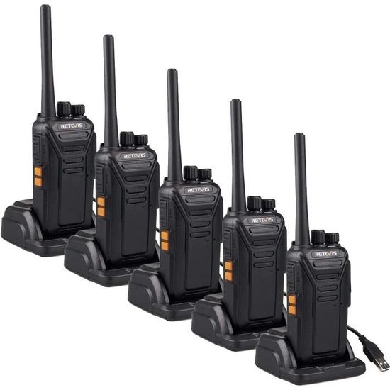 Retevis RB645 Talkie Walkie, PMR446 Dual PTT, Talkie Walkie