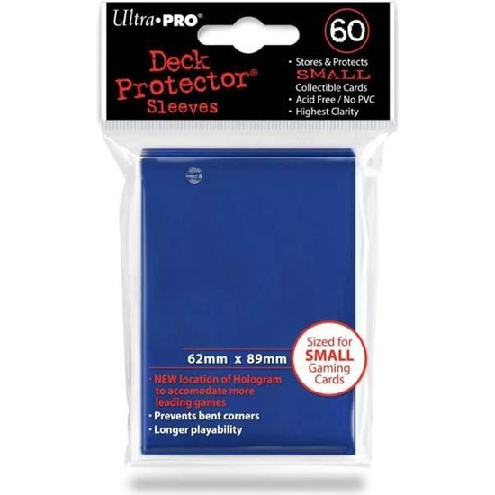 60 Pochettes / Protèges cartes Deck Protector bleu