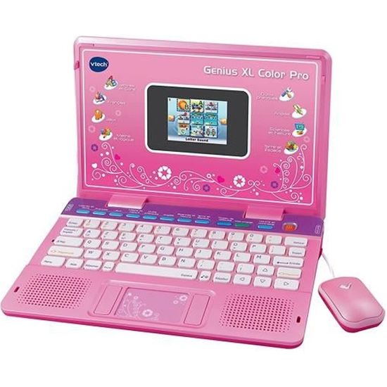 Ordinateur bilingue VTECH Genius XL Color Pro Rose 611 ans Cdiscount Jeux Jouets