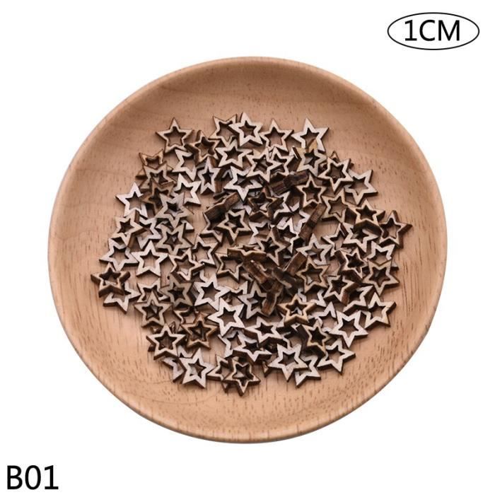 DIYEAH 200pièces Copeaux de Bois Forme Notes Musique DIY pour Mariage Fêtes Décorations Maison Légers et Écologiques