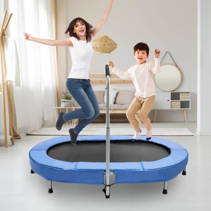 Trampoline Fitness pour Adulte et Enfant avec Poignée Réglable Maximale 100 Kg pour Une Utilisation en Extérieur et en Intérieur
