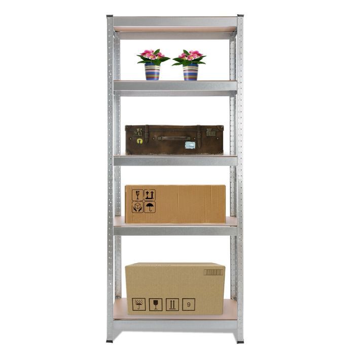 Arebos Étagère Charge Lourde Metallique Rangement Objets Lourds 75 x 30 x 180 cm 350 kg