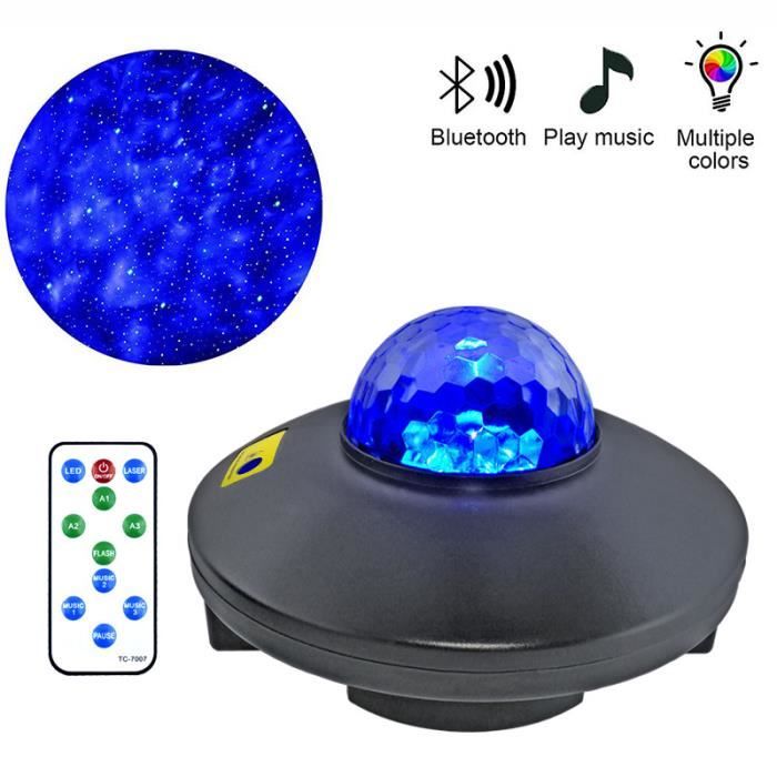 Projecteur de ciel étoilé à LED, lumière ambiante Bluetooth avec musique