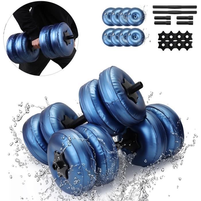 Haltère rempli d'eau Poids de la main Bodybuilding Gym Exercise Bras Muscle Training ne3895