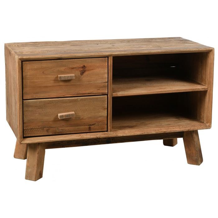 Meuble tv en pin recyclé