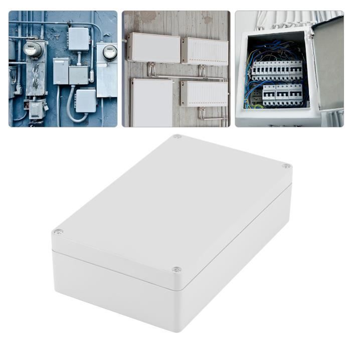 Boite de dérivation étanche IP65 - 20 x 12 x 5,5 cm - Boîte de jonction de câblage de boîtier de projet ABS étanche à l'eau