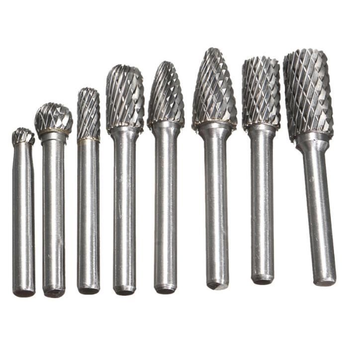 8 pièces Double rainure fichier rotatif robuste forets rotatifs gravure outils de ROTATING BRUSH - MICROCIRCULATION - EXFOLIATION