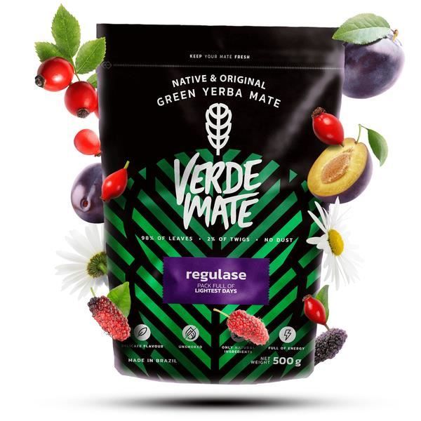 Yerba Maté Verde Mate Green Regulase - Verde Mate Regulase 500g - Yerba Maté du Brésil - Haute qualité - Yerba maté bénéfique pour l