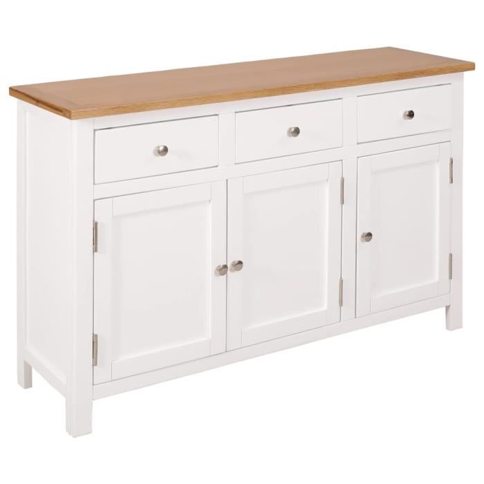 Buffet bas Moderne - Buffet De Cuisine Bahut - Meuble de rangement Commode 110 x 33,5 x 70 cm Bois de chêne massif Haute qualité