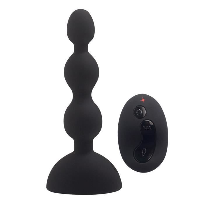 Femmes Anal Vibrateur Sex Toys Vibrant Anal Perles Plug 10 Vitesses Prostate Masseur Sans Fil Télécommande - Type black with remote