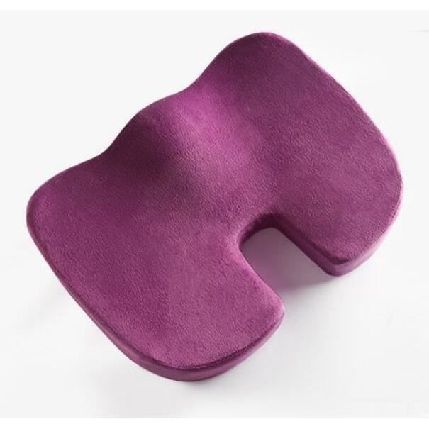 Coussin de Siège en Mousse à Mémoire Coussin de Chaise Coussin de Bureau Domicile pour Soulager la Douleur au Bas du Dos Violet