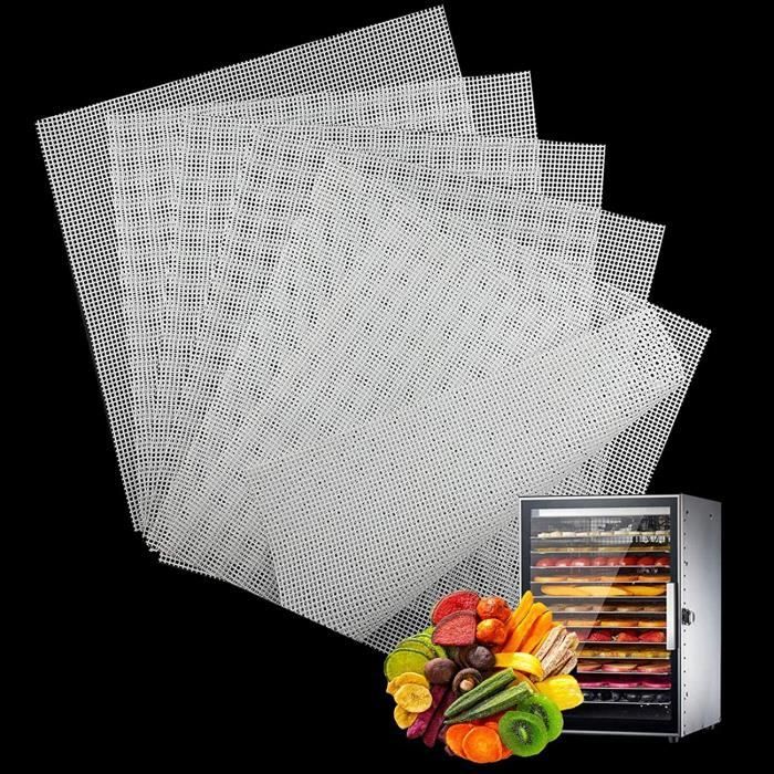 BienBien 6 Pièces Feuilles de Déshydrateur de Silicone, Tapis de Déshydrateur Antiadhésifs pour Fr50