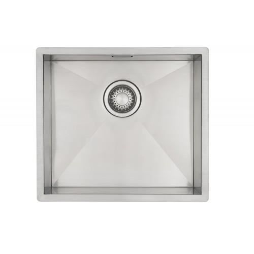 Mizzo Quadro 50-40 - évier de cuisine en inox - rayon 0mm - à fleur-sous plan
