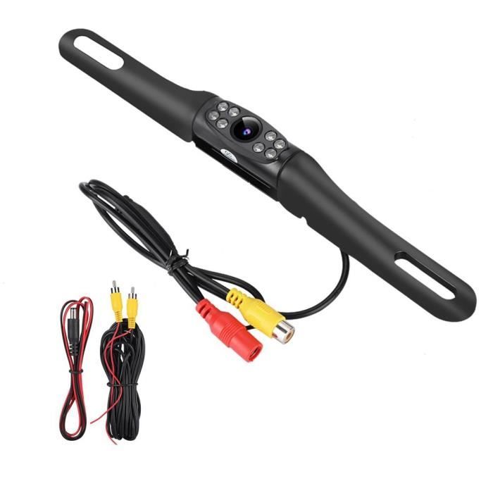 Drfeify Caméra de recul 170 ° Caméra de recul universelle pour voiture 170º HD caméra de recul 8 LED Vision nocturne étanche