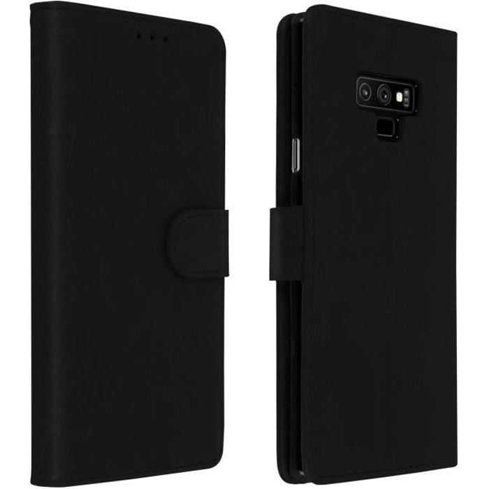 Housse Samsung Galaxy Note 9 Étui Porte-cartes Fonction Support Noir