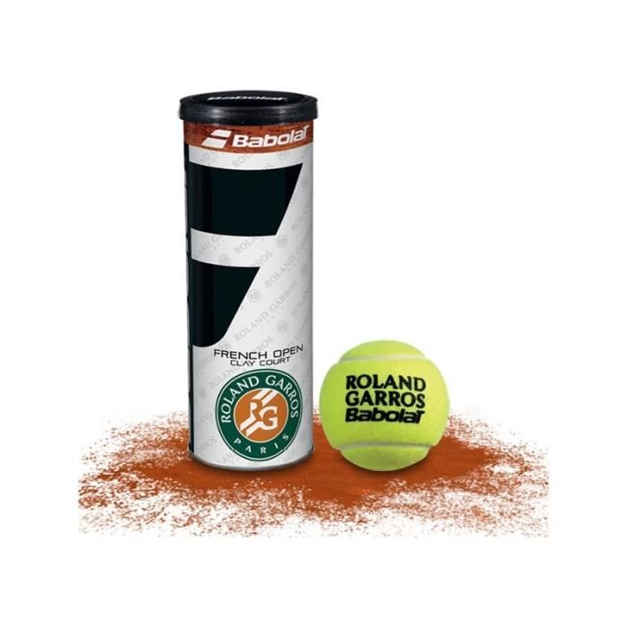 Tube de 3 balles BABOLAT French Open Clay Roland Garros