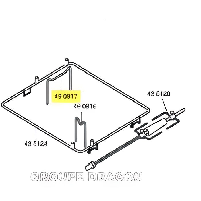 SUPPORT pour four BOSCH B/S/H 490917 HB760550…