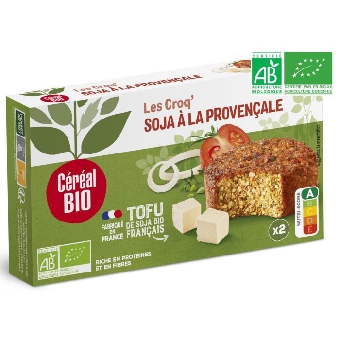 CEREAL BIO Croq'soja Provençale spécialité végétale à base de tofu Bio - 200 g